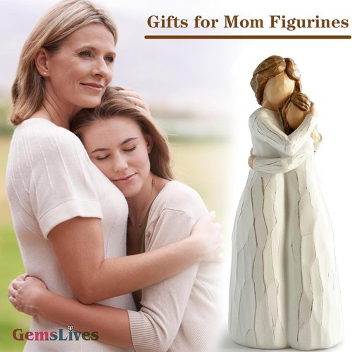 Mom Birthday Gifts from Daughter – Gift for Mom or Daughter,7.8'' Mother and Daughter Hand Painted Figure,Mother’s Day, Birthday, Christmas