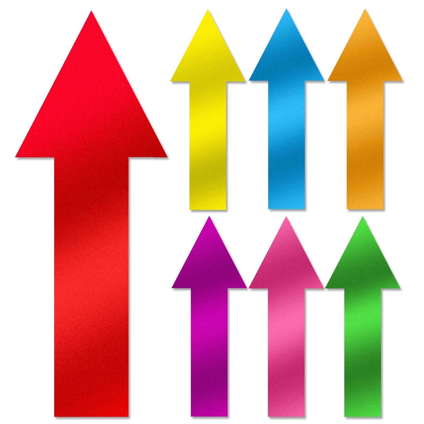 MoShining 8 Inch Arrow Sticker 46 Pack, Adhesive Directional Sign Arrow Floor Decal Multicolor Waterproof Stickers Marking Arrows Safe Road Instructions Sticker for Floor Wall Applications