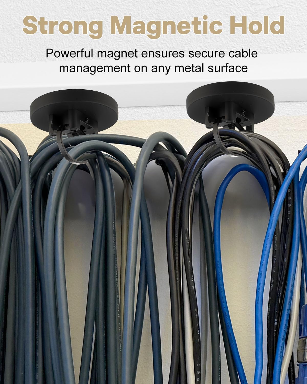10 43mm 50 Magnetic Zip Tie Mount Wire Cable Holder, Include Pcs Magnetic Cable Zip Tie Base with Pcs Heavy Duty Zip