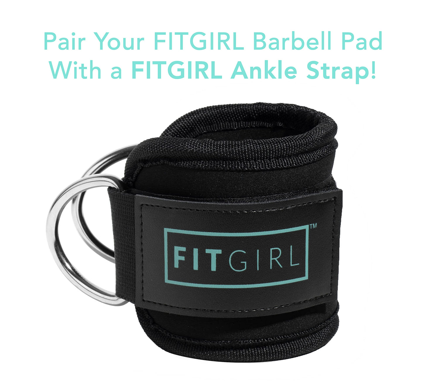 FITGIRL - Squat Pad and Hip Thrust Pad for Leg Day, Barbell Pad Stays in Place Secure, Thick Cushion for Comfortable Squats Lunges Glute Bridges, Olympic Bar and Smith Machine (Deluxe Mint)