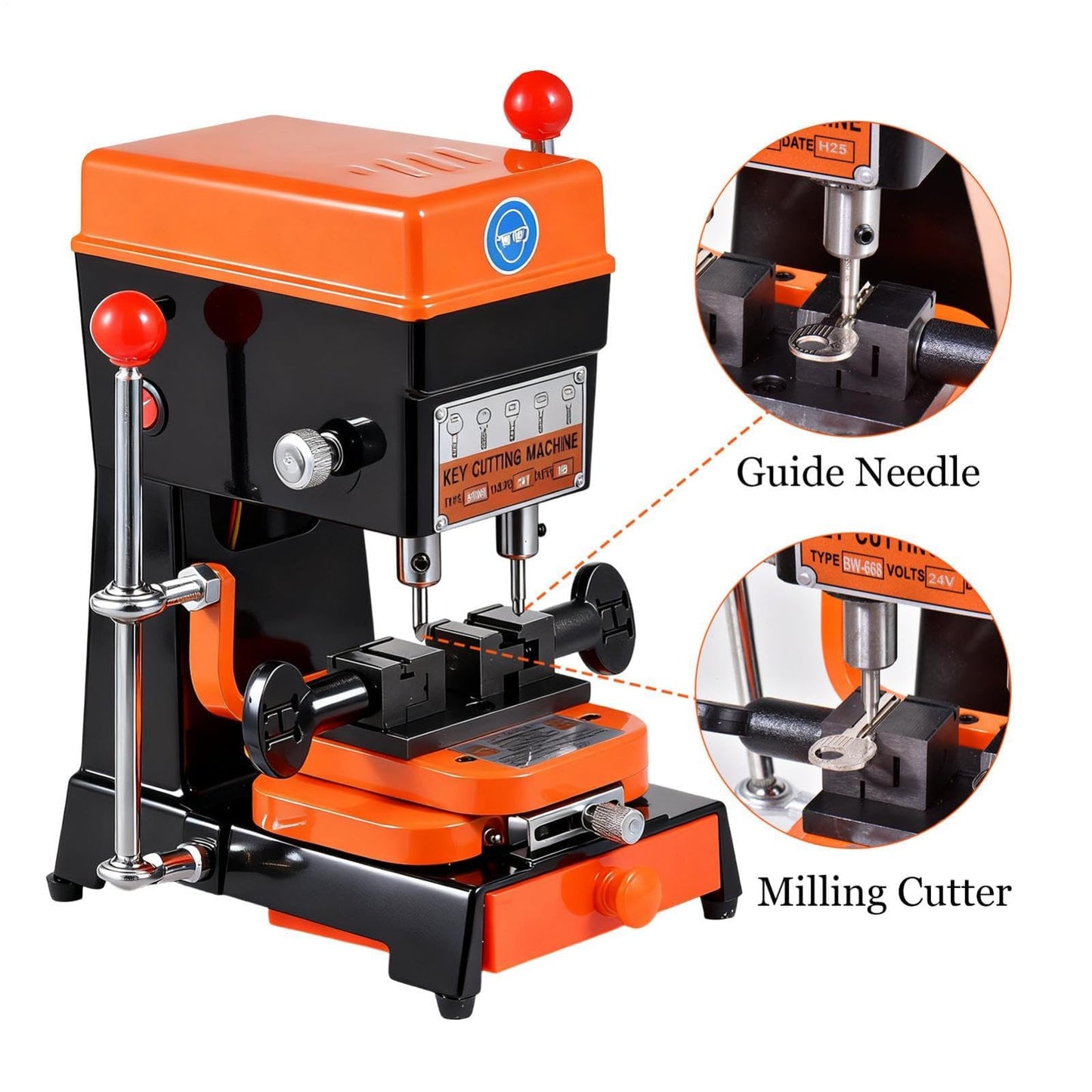 180W Horizontal Automatic Keys Duplicator, 110V Hardware Cutter Machine for Cut Metal Parts, Commercial Cutting Machine, for Hardware Stores, Hotels