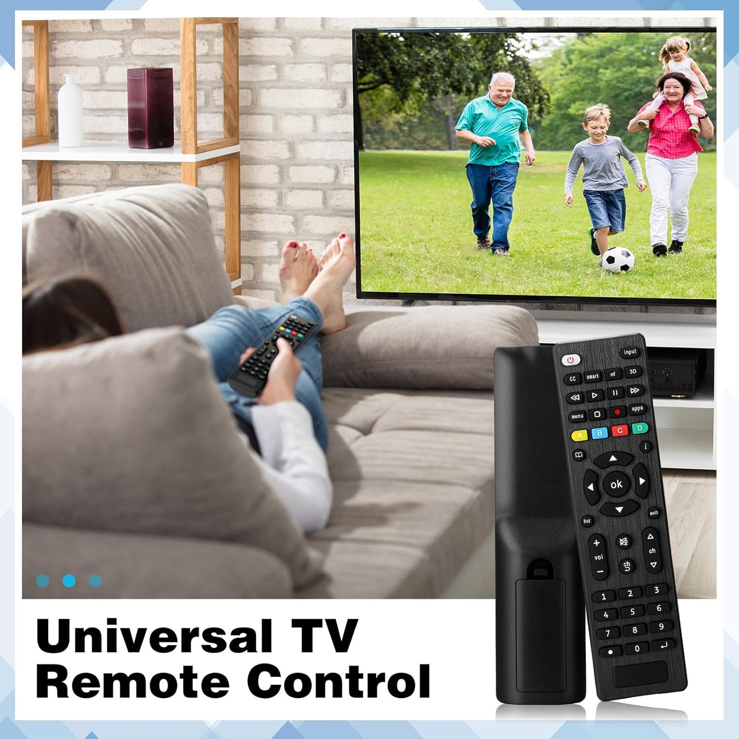 Saysurey 10 Pack 3D TV Remote Universal Replacement Compatible with All Smart TV LED LCD HDTV Series for Motel Hotel