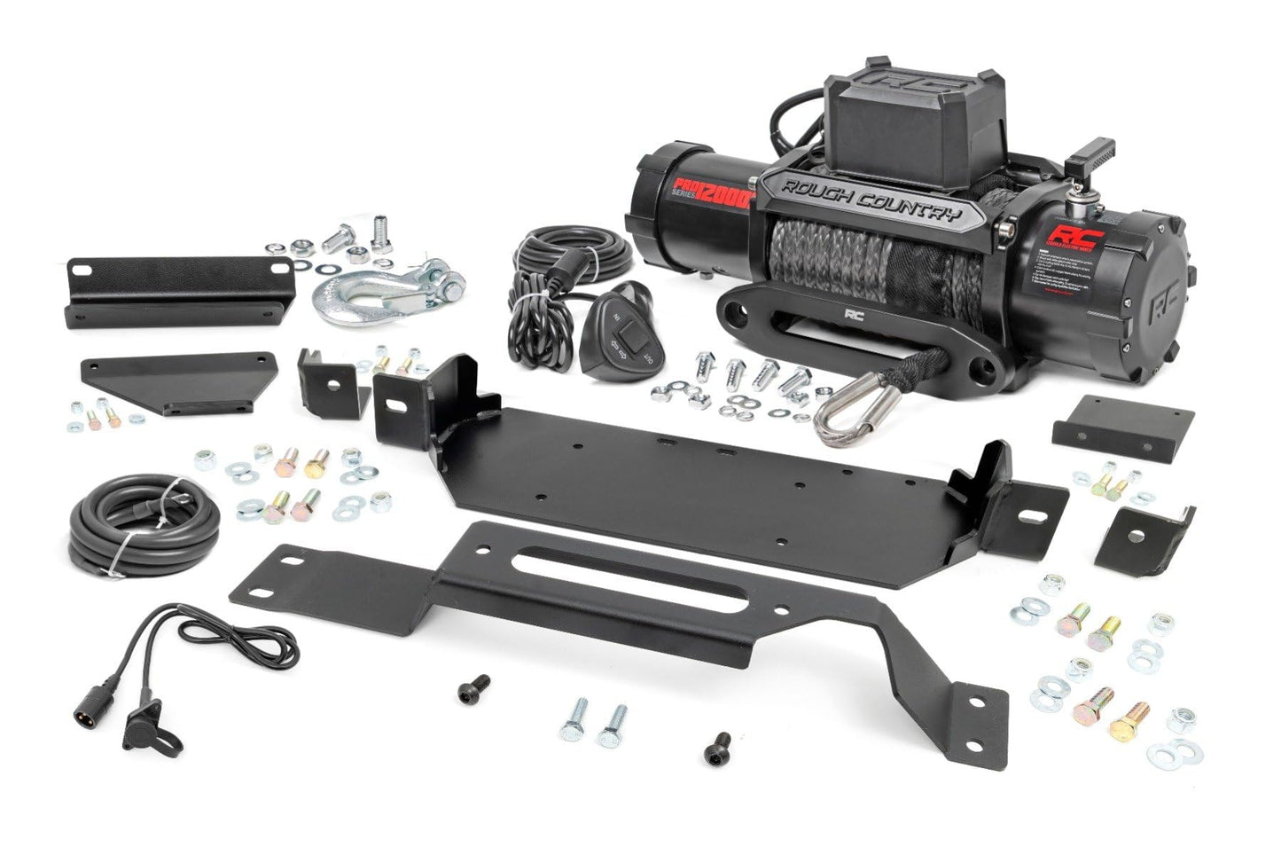 Rough Country Hidden Winch Kit w/PRO12000S for 20-22 Ford Super Duty - 51127