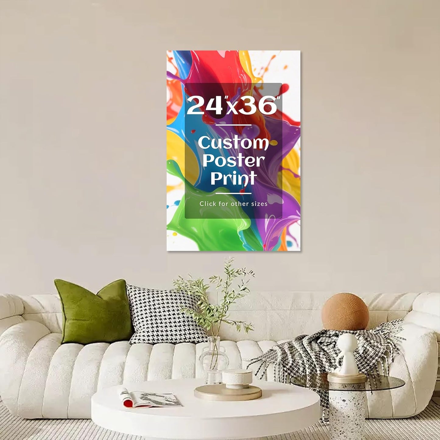 Skiennix Personalized Custom 24x36 Poster - Upload Your Photo for Unique Canvas Wall Art