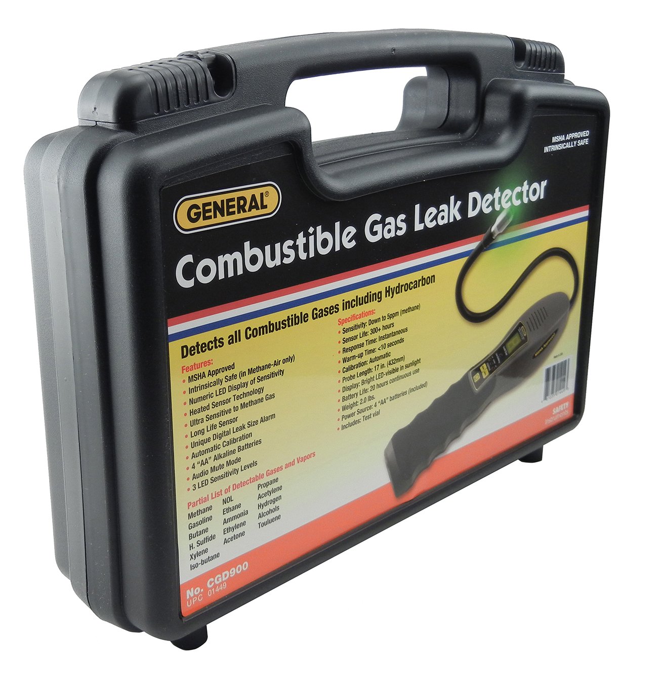 General Tools CGD900 Intrinsically Safe MSHA Approved Combustible Gas Leak Detector