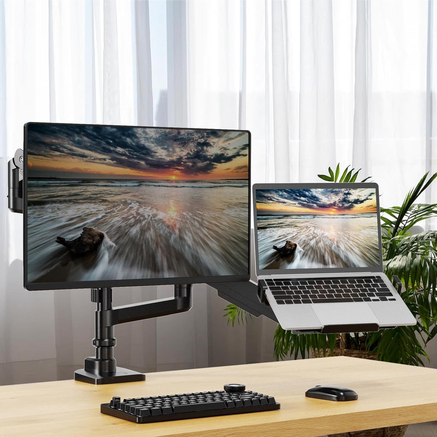 WORLDLIFT 75x75mm 100x100mm 12 17 inch Laptop VESA Mount Tray Holder for Monitor Arms and Stands Clamp Notebook