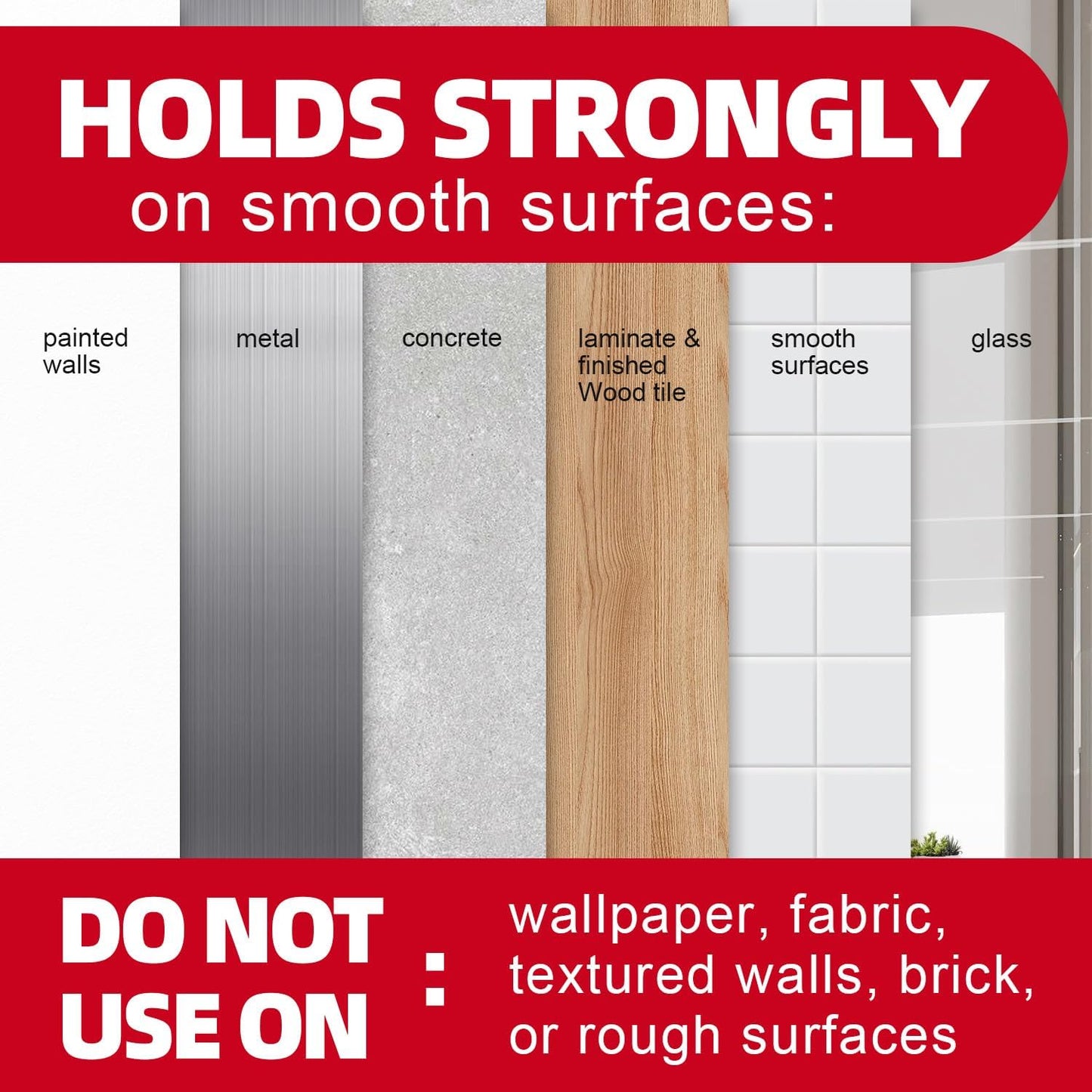 Skiennix Adhesive Wall Hooks - Heavy Duty Variety Pack with 20 Strips | No Damage, Ideal for Outdoor Use, Keys & More