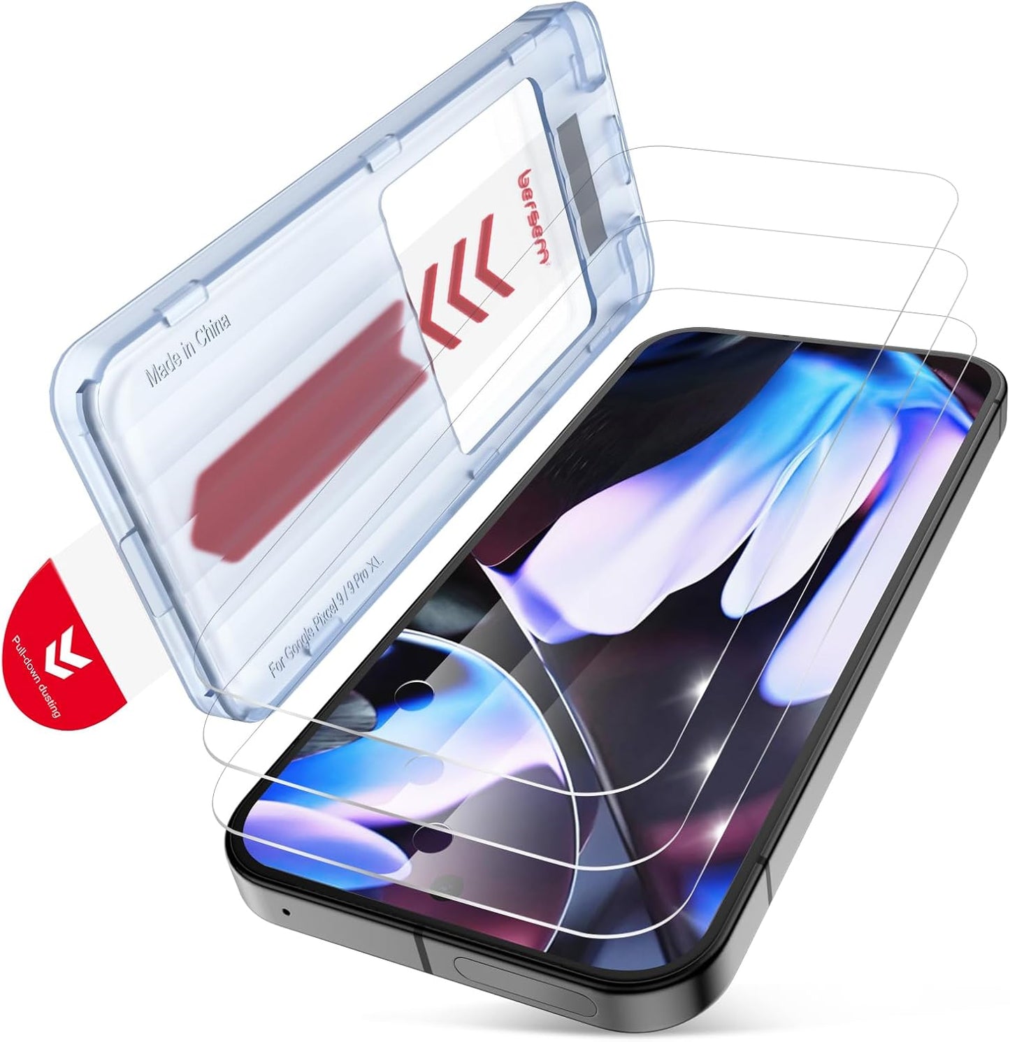 3 Pack 10 9 9H+ BERSEM for Google Pixel Pro XL/Pixel Pro XL Screen Protector, Tempered Glass Film with Customized