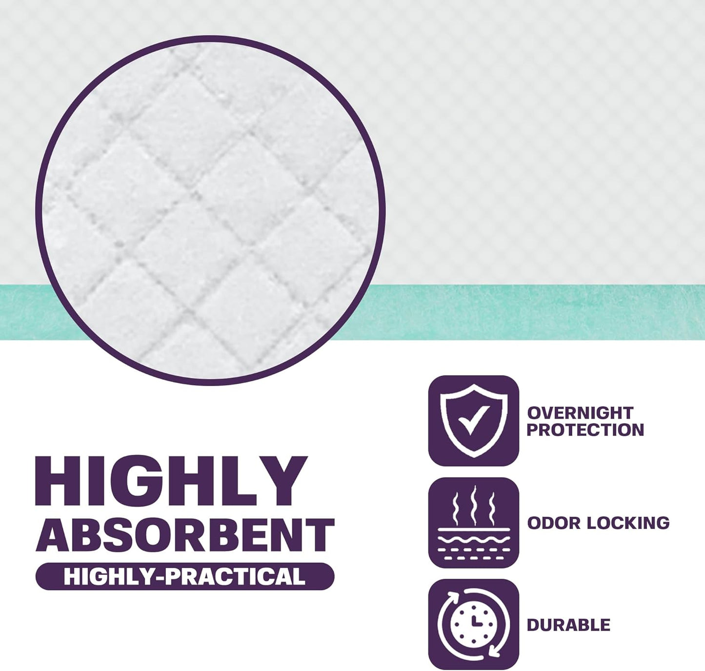 Regine Switzerland Disposable Bed Pads - Super Absorbent & Waterproof | 17 x 24 Inches (100 Count)