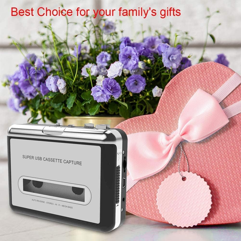 DigitNowCassette MP3 Cassette MP3 Cassette MP3 Tape To CD Converter Via USB,Portable USB Tape Player Capture Audio