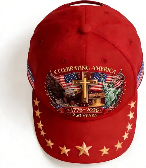 250th Anniversary USA Hat - Eagle Liberty Cross Design | Adjustable Baseball Cap for Men & Women