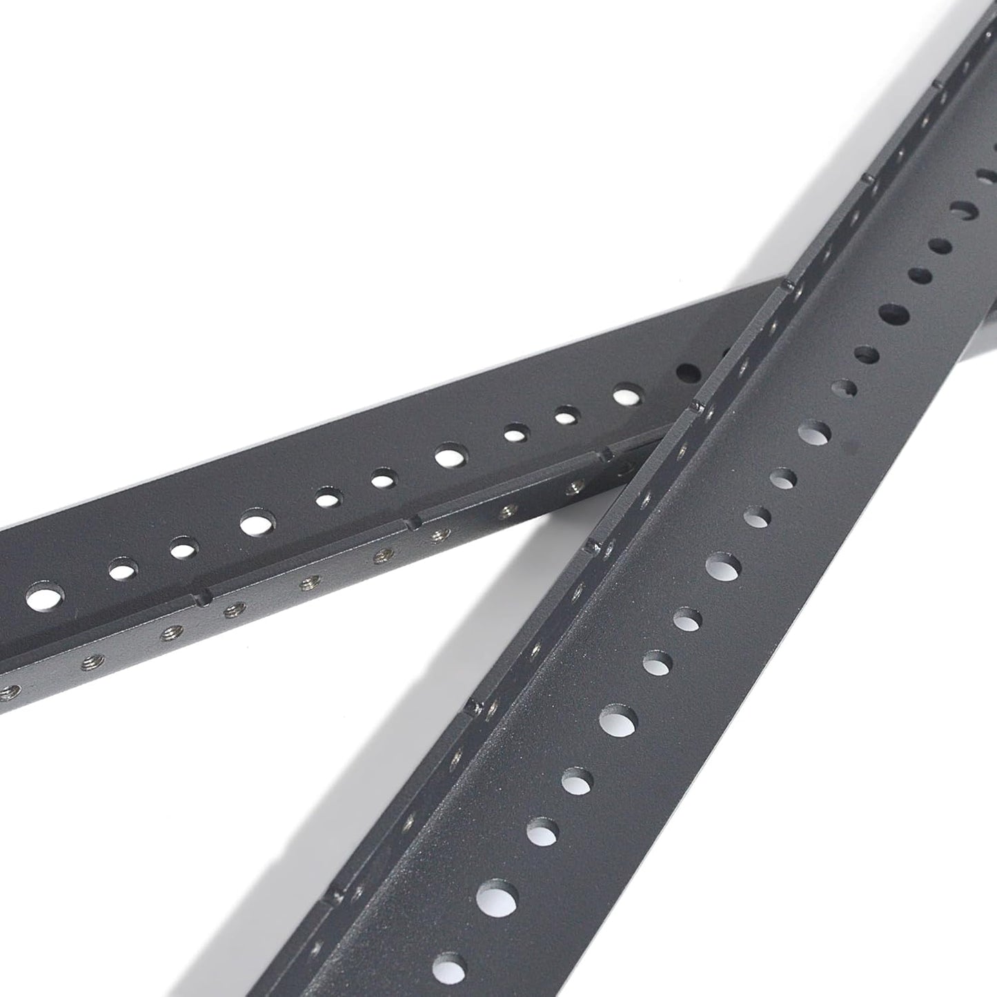 RIVECO 2 8U 3.0 mm PCS Rack Rails, Tapered Holes Rack Mount Rails for Recording & Network Wooden Cabinet Mounting