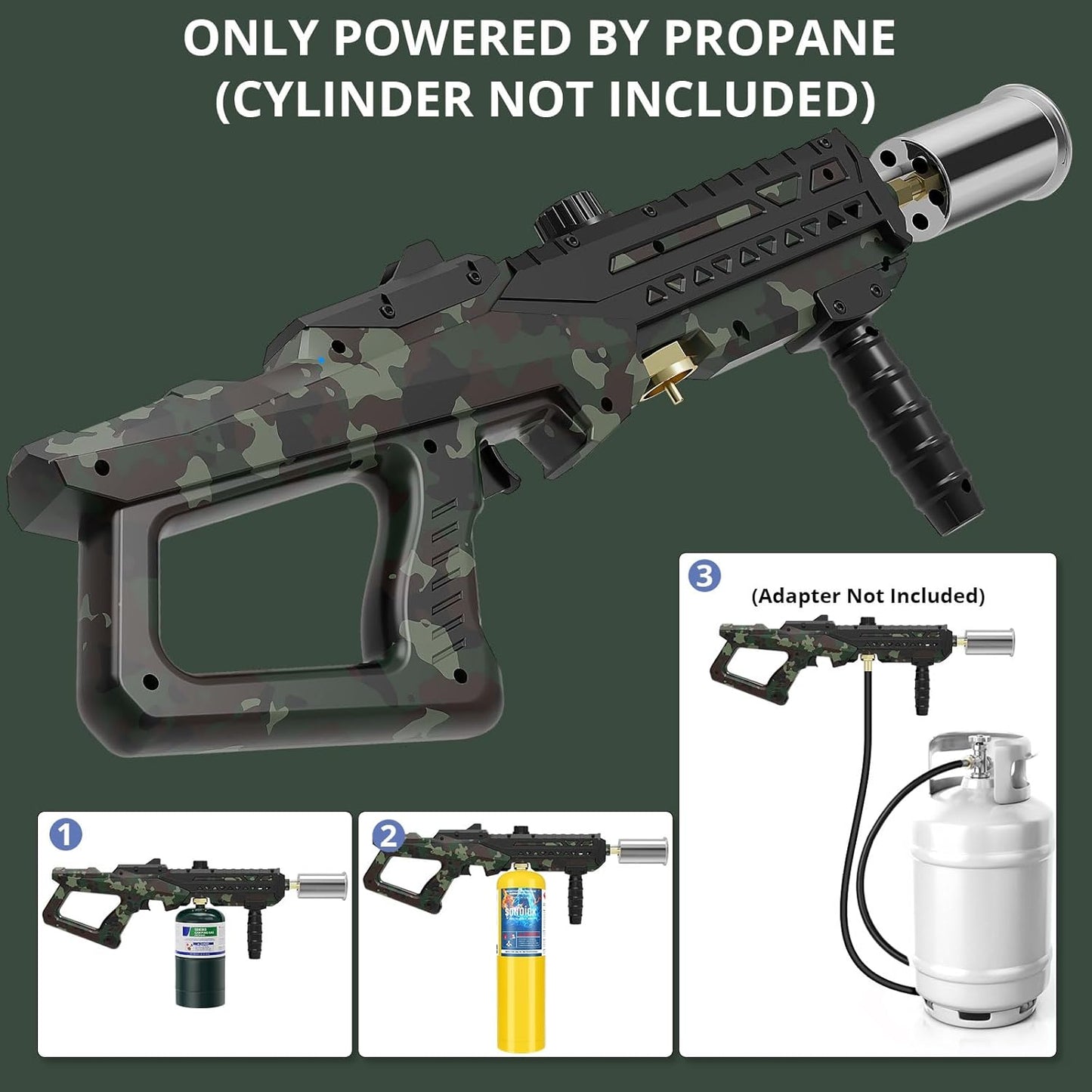 Sondiko Culinary Torch - Powerful Propane Cooking Gun for Searing Steak & BBQ | Adjustable Burner