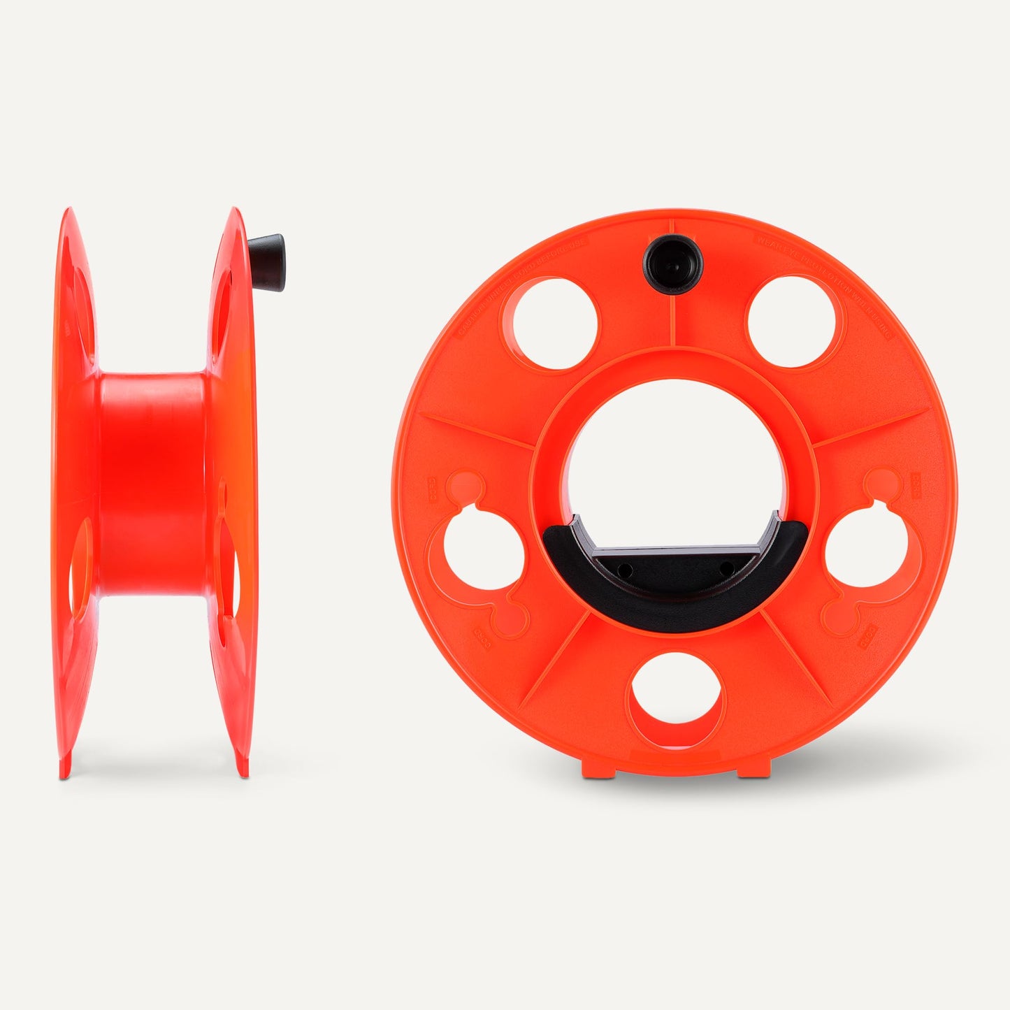 Amazon Basics Extension Cord Reel, 150-foot Capacity for 16/3 SJT Cord, Impact-Resistant, Orange