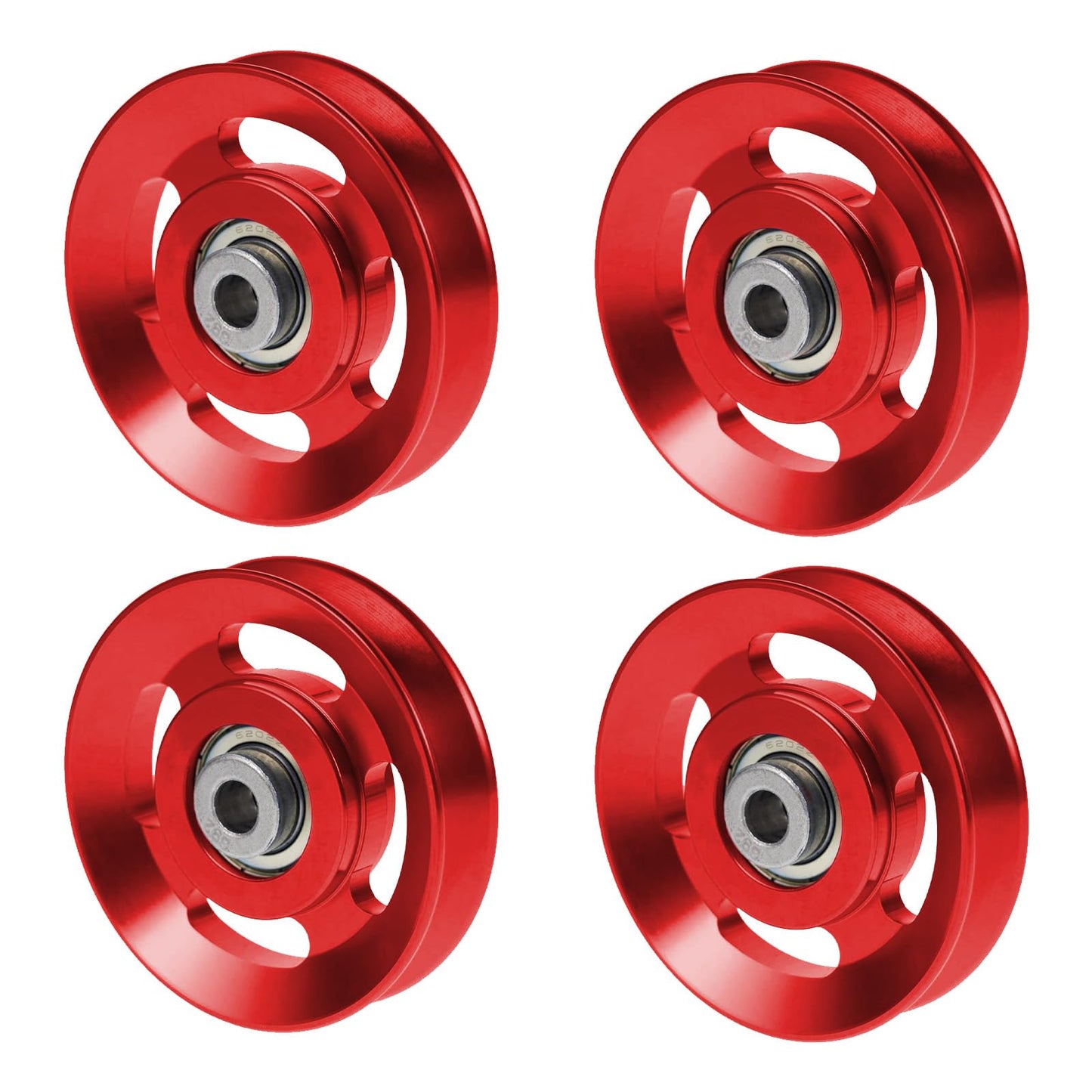 Topfinder Aluminium Alloy Gym Pulley 90 mm (1, Red)