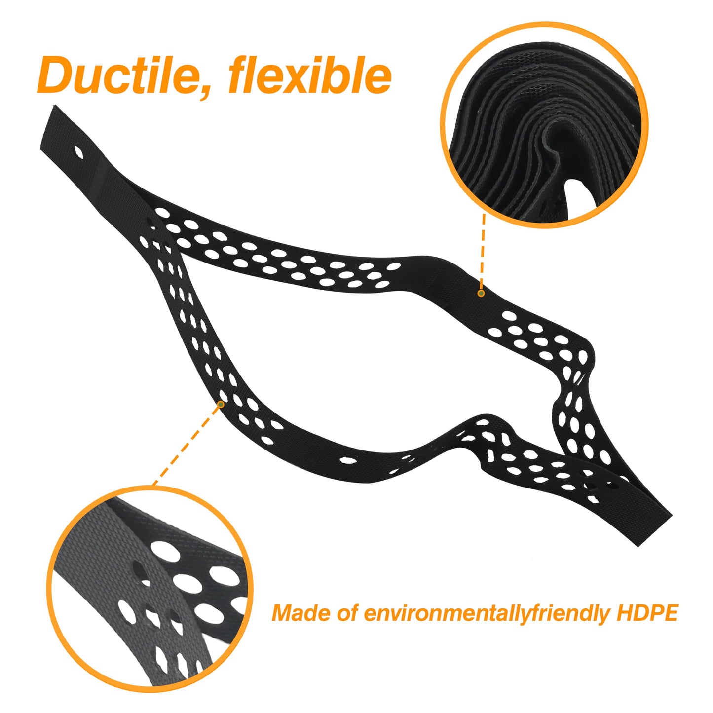 Sunnyglade 2" Thick Ground Grid 49.5 x 6.5 FT, Gravel Retainer 1880 LBS Per Sq ft, Geo Grid Driveway Stabilization for DIY Patio Walkway Driving RV Parking Slopes and Garden (Black, 6.5 x 49.5 FT)