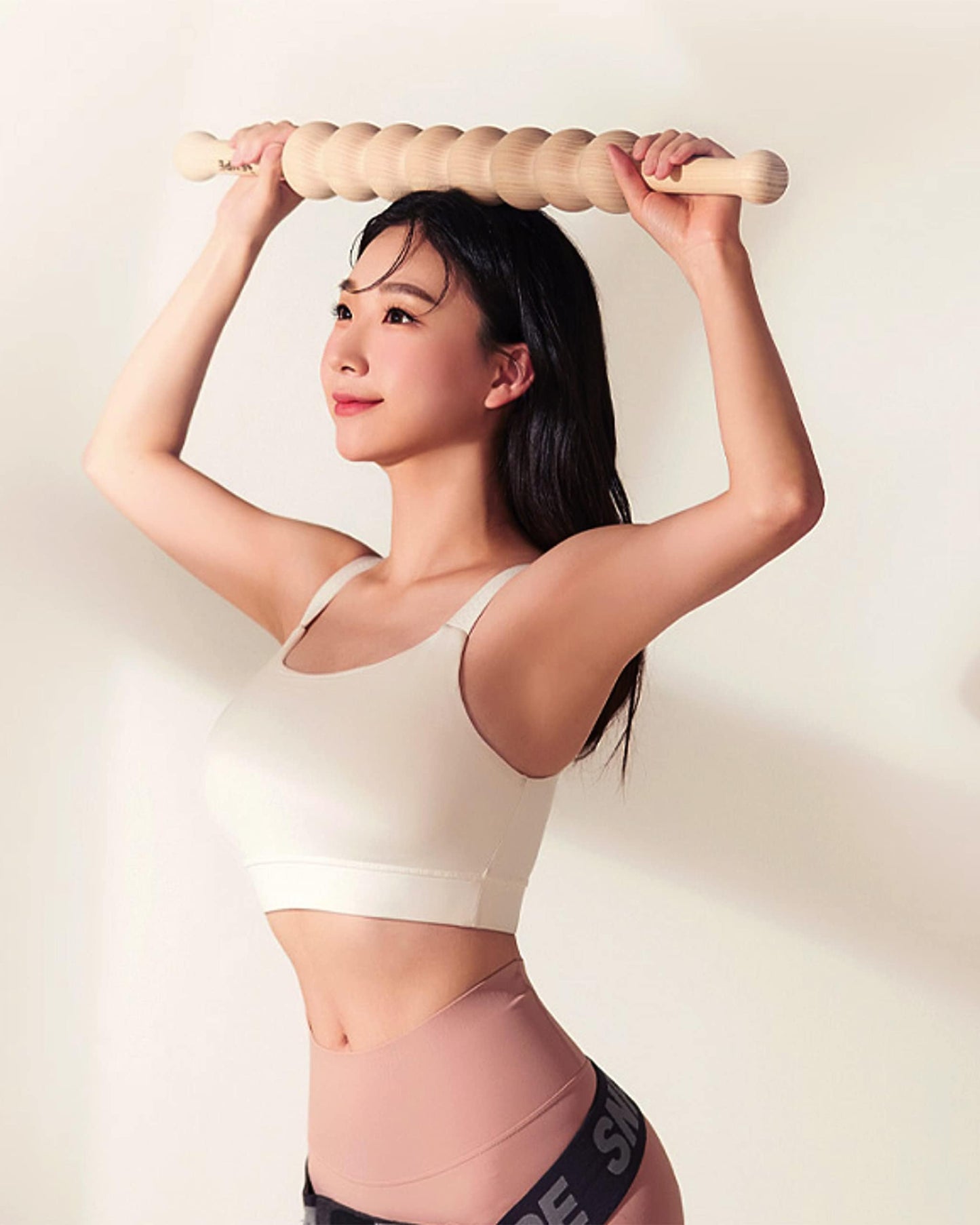 SNPE Cypress Wood Stick WaveGrip 8 - The Perfect Tool for targeted Massage Convenient Grip for Effortless use Relieve Tension in Your Neck, Shoulders, and Back with Added Benefit of Portability