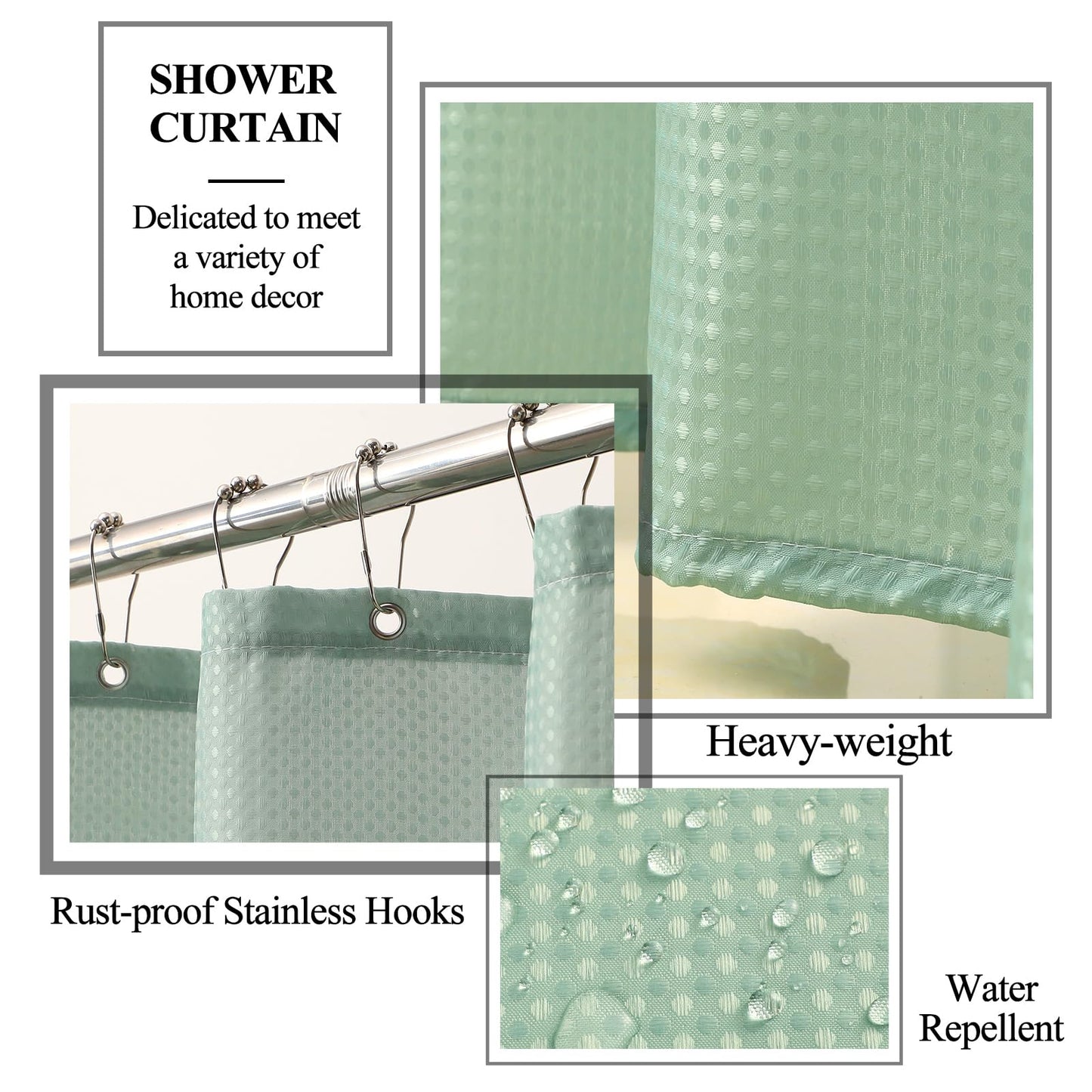 Sage Green Bathroom Accessories Set with Shower Curtain and Mats, 21 Pcs Resin Toothbrush Holder Sets with Holder and Lotion Soap Dispenser,Bathroom Countertop Organizer Set for Home Apartment