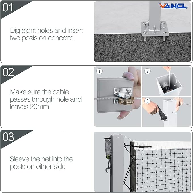 Pro Pickleball Net Portable with Wheels – 22ft Heavy Duty Pickleball Net System with Sturdy Aluminum Frame for Outdoor & Indoor – Nylon Net & Carrying Bag for Pickleball, Tennis, Badminton