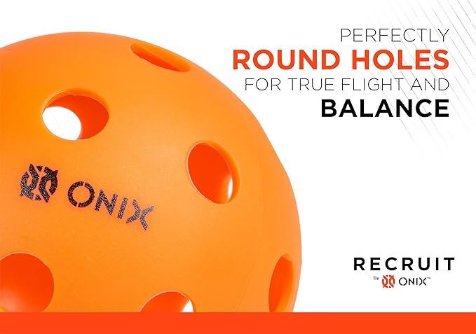 Onix Recruit Indoor Ready to Play Superior Welding Design Pickleball Ball