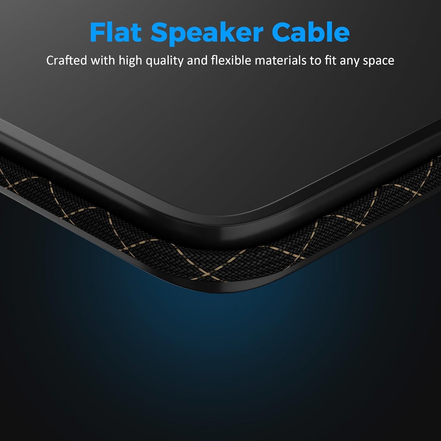 Mygatti 16/2 35 16AWG 2 Speaker Wire Feet, Gauge Speaker Cable, Direct Burial, Durable Nylon Braided, in Wall