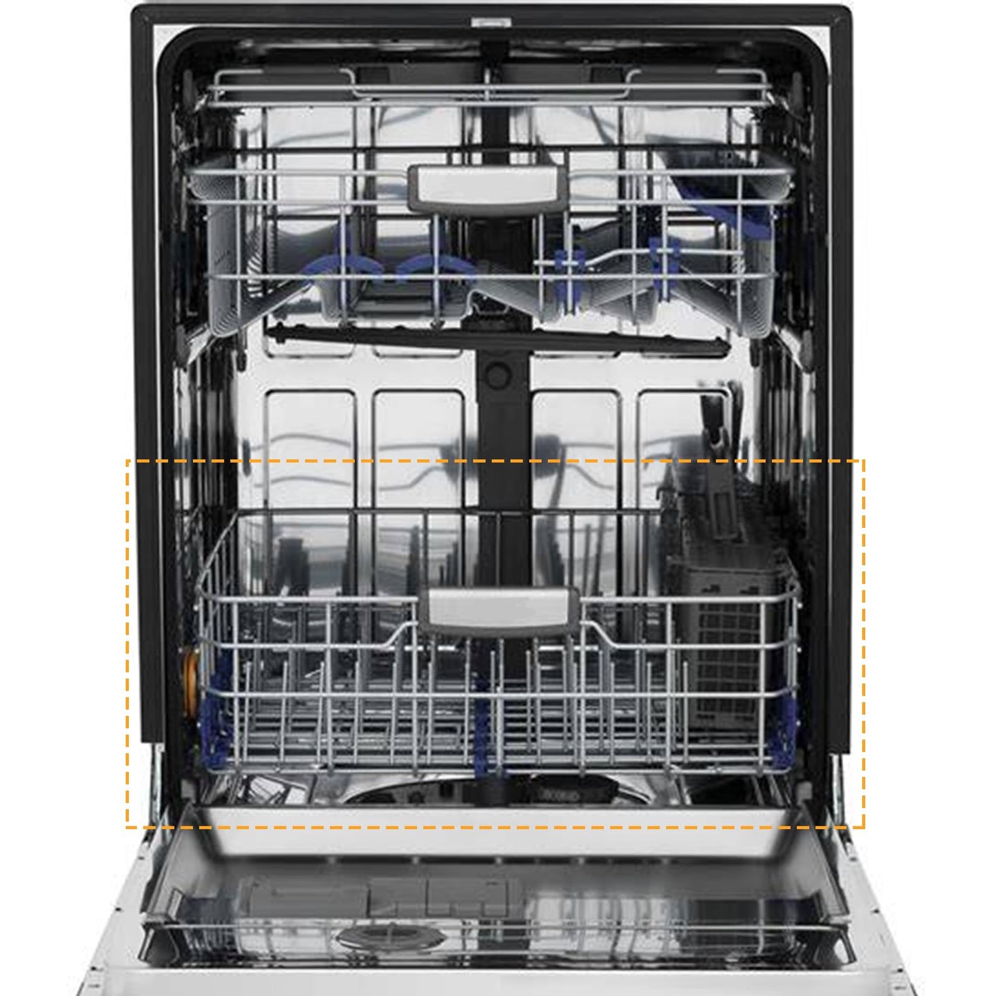 Allstare 3751DD1001J 3751DD1001C Dishwasher Lower Rack Replacement Parts for LG Dishwasher Parts Lower Dishrack LDF7774ST LDF5545ST MGR47998602 LG Bottom Dishwasher Rack Wheels Dish Washer Tray Drawer