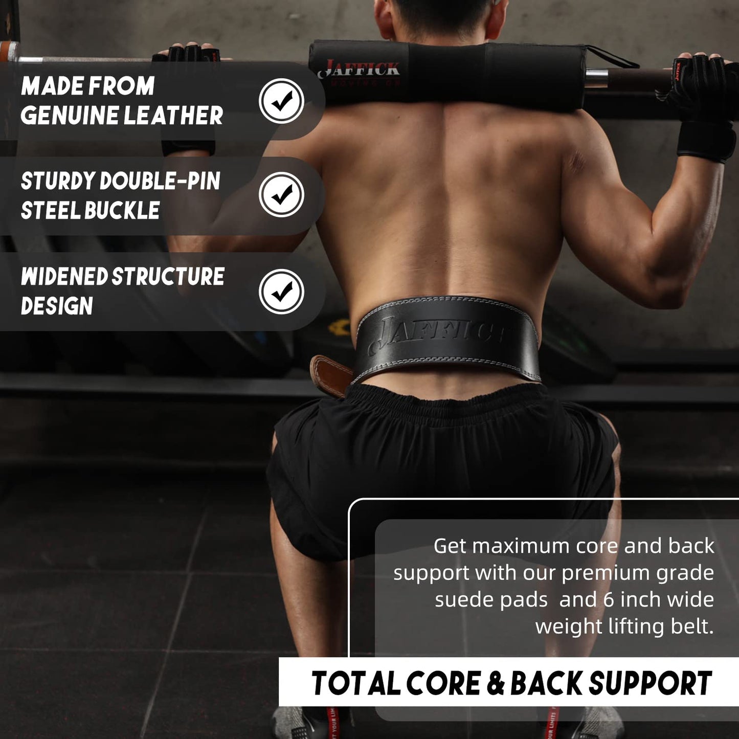 Genuine Leather Weight Lifting Belt for Men Gym Weight Belt Lumbar Back Support Powerlifting Weightlifting Heavy Duty Workout Training Strength Training Equipment 6-Inch brown