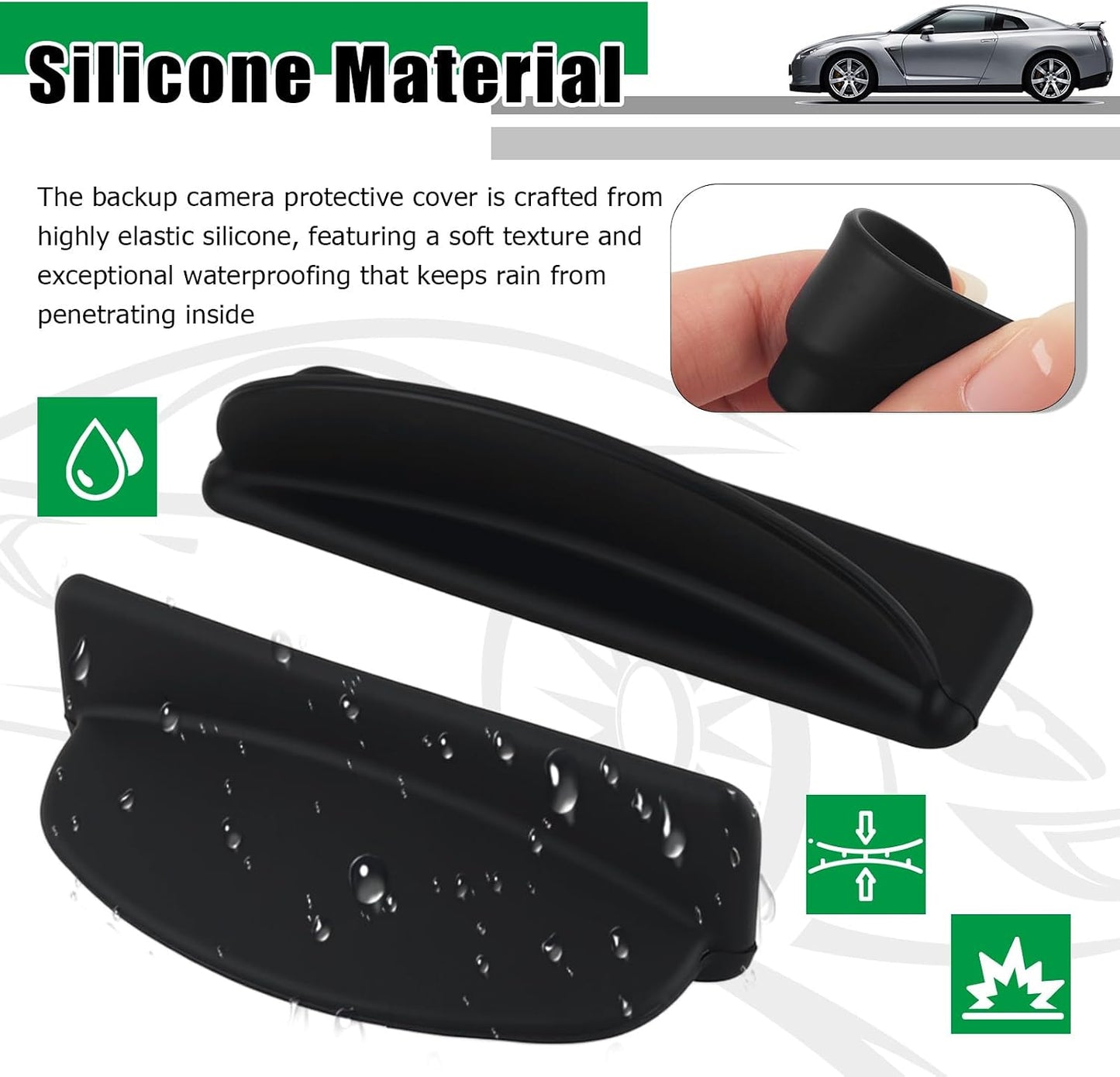 YGDMD Upgraded Rear View Backup Camera Cover,Silicone Back Up Camera for Cars Rain Guard Protective Cover