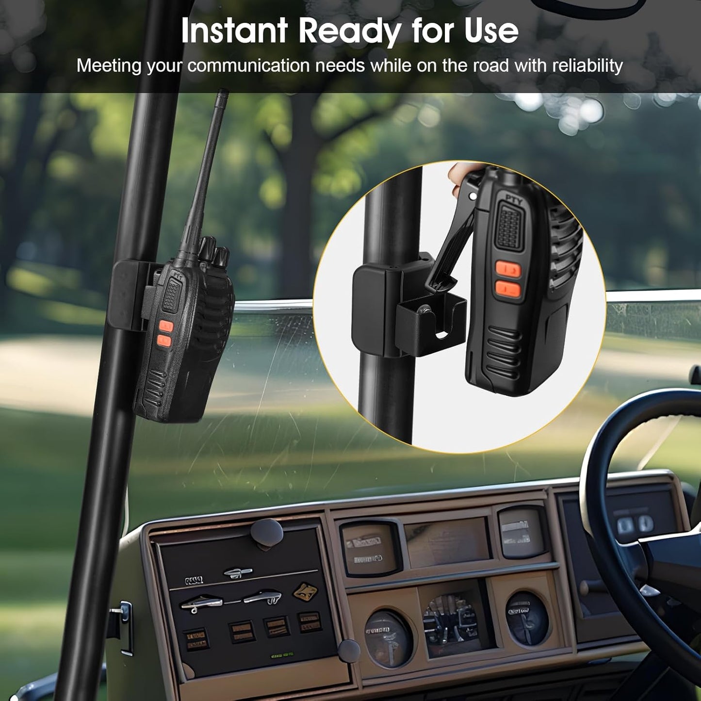 MagitcSee Handset, 2 Pack No-Drill Universal Magnetic CB Radio Mic Holder, Flexible Mount with No-Scratch Rubber Magnet