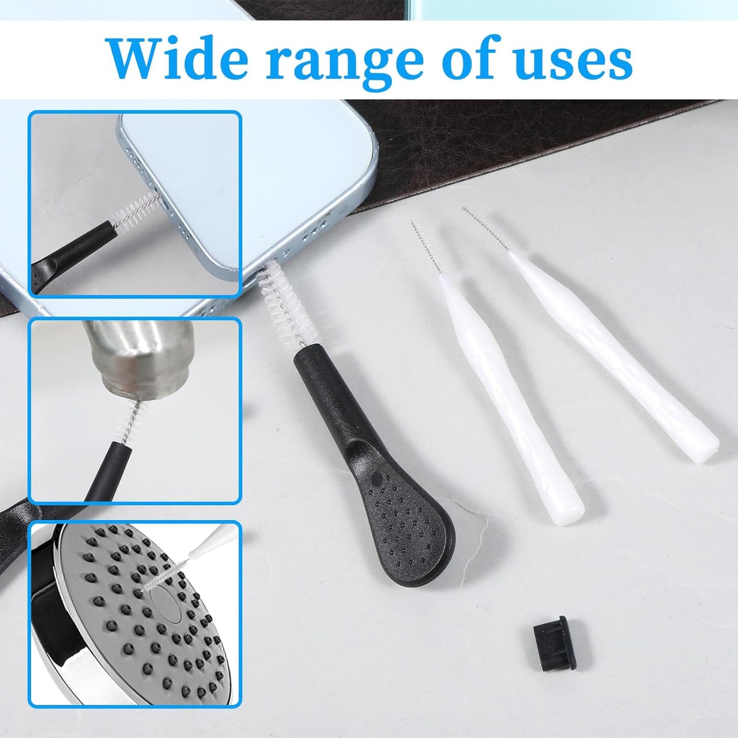 Aphumedc 16 Pack Phone Charger Port Cleaner Kit, Anti-Clogging Mini Brushes Cleaner, Reusable Speaker Cleaning Tool