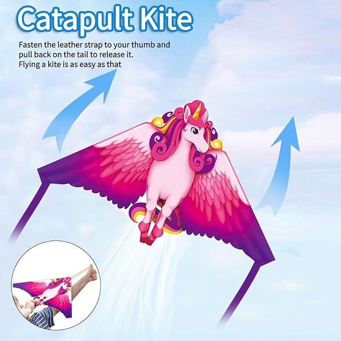 Kite for Kids Ages 3-5 4-8 & Adults, Flying Toys| Beach Toys| Outdoor Toys, Easy to Fly Butterfly Kites with Handle and 328FT Kite String, Large Kites for Boys Girls Birthday Gifts Party Favor Games