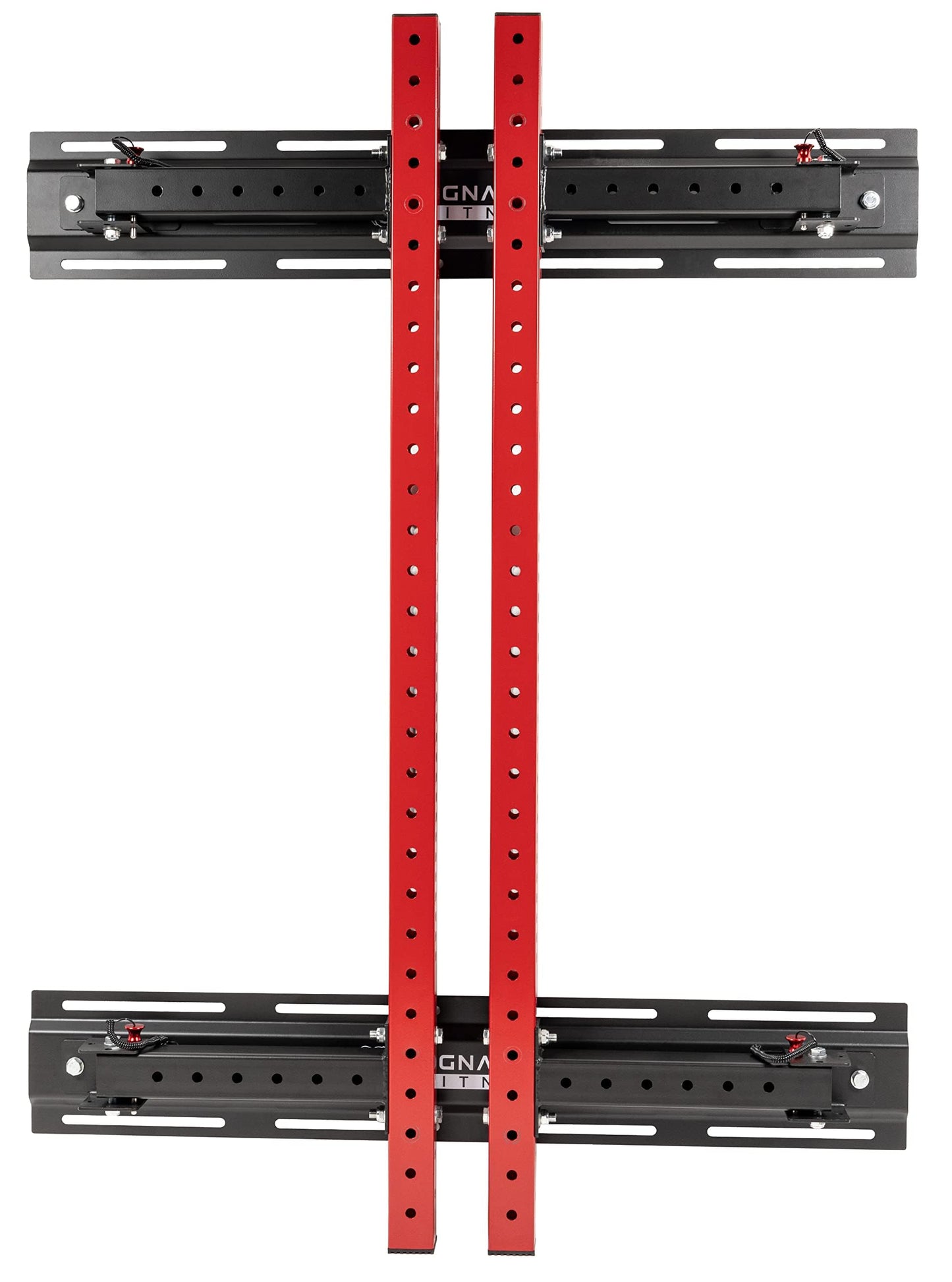 Hulkfit 3x3 Wall-Mount Foldable Power Cage with Pull-Up Bar & J-Hooks - Space-Saving Home Gym Rack - Black