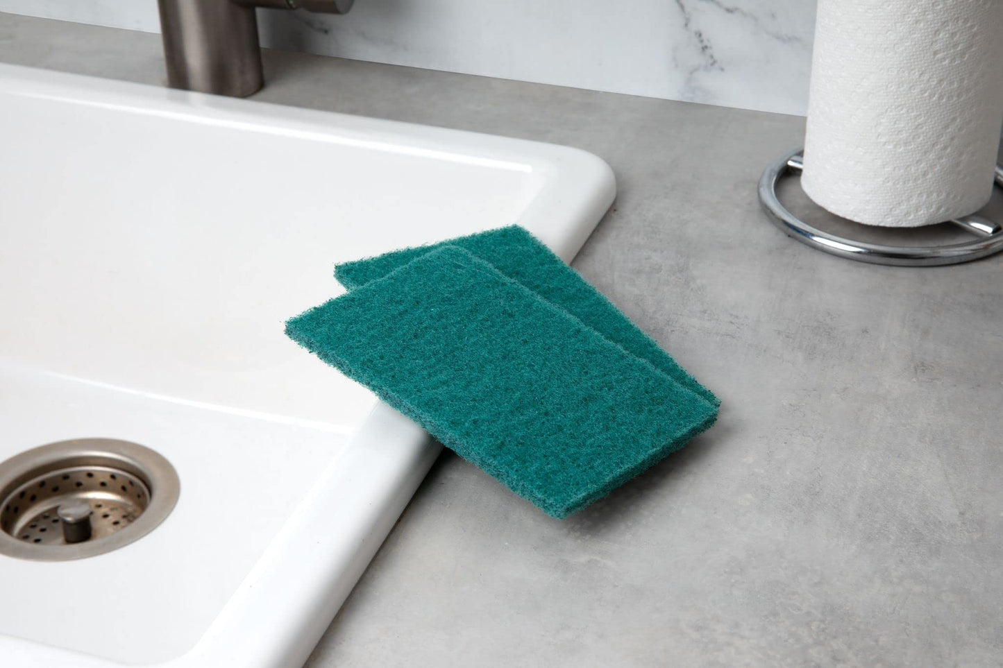 50-Pack Heavy Duty Green Scouring Pads 4x6 Inch | Reusable Non-Scratch Scrub Pads for Kitchen, Dishes, Pots, Pans, Grills & Household Cleaning | Multipurpose Scrubbers for Tough Stains