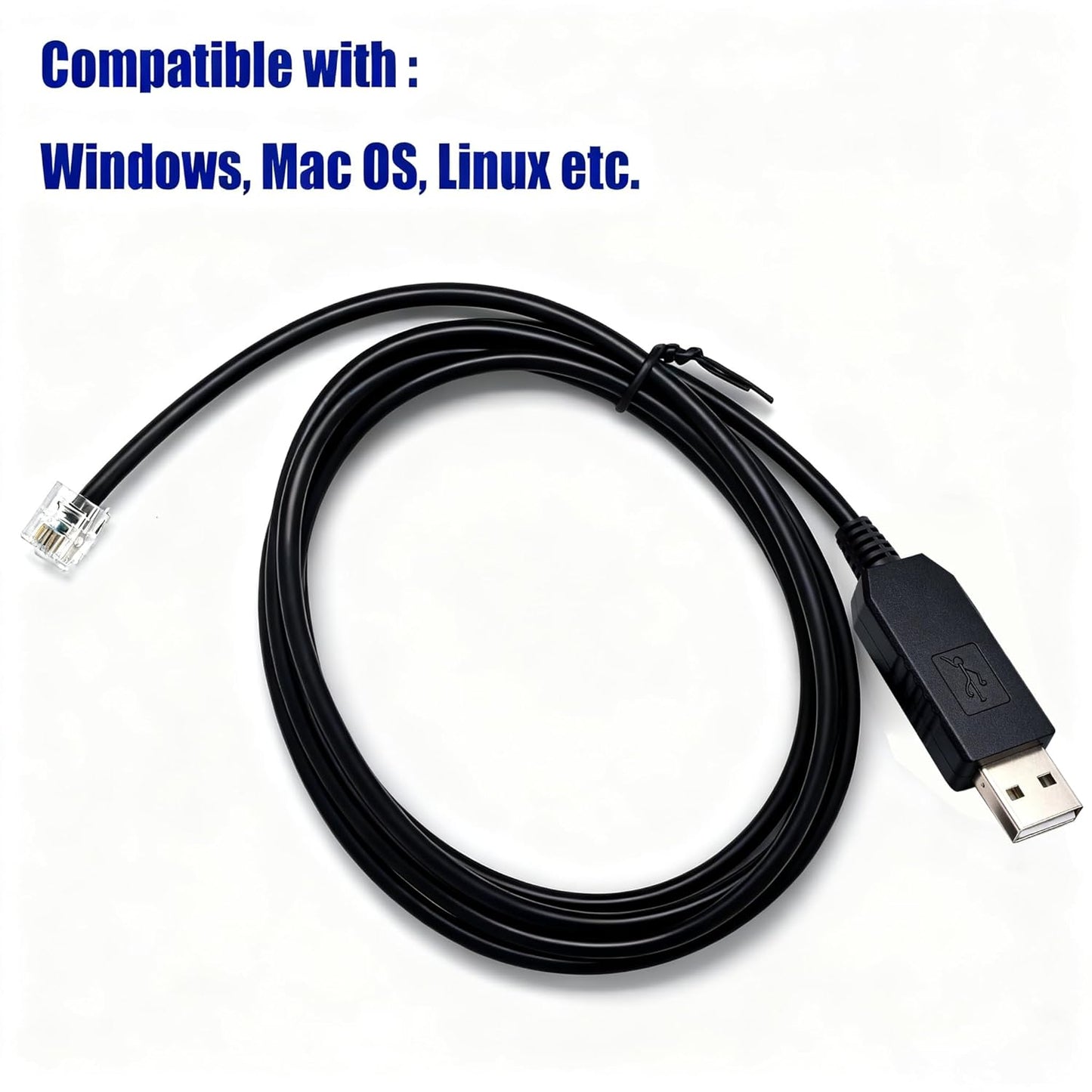 RJ12 6P6C FT232Chipset,1.8M 6FT USB to Hand Controller PC Link Cable of Orion Skywatcher Synscan, Hand Controller