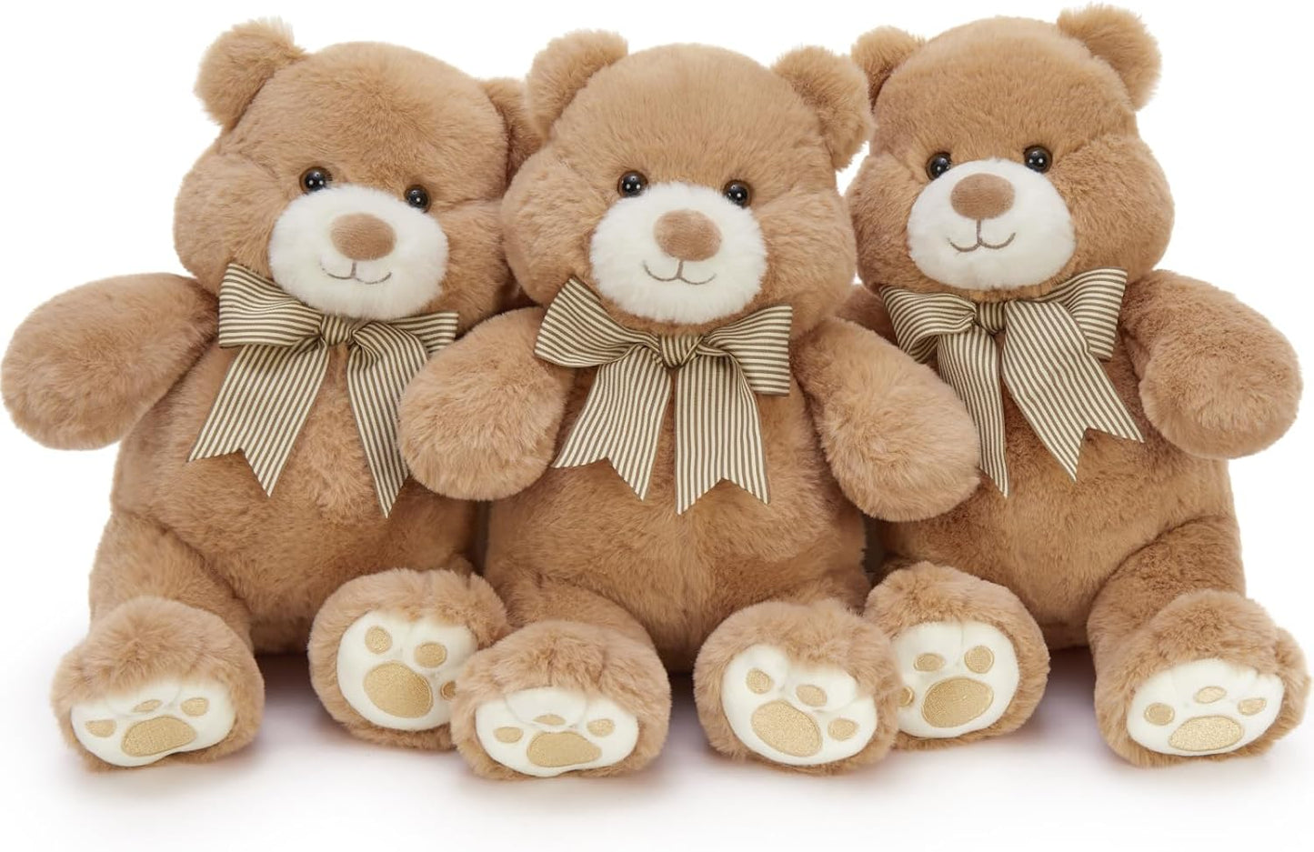 Skiennix 14" Teddy Bear Plush | Soft Snuggle Toy with Chubby Face & Bow Tie | Perfect Gift for Kids & Adults