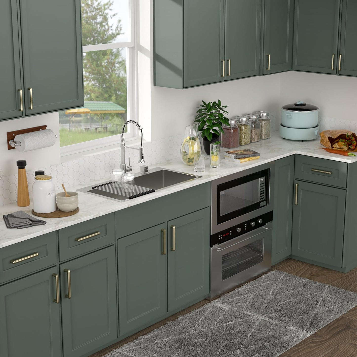 Logmey 36 Inch Drop In Kitchen Sink 36x19 Large Handmade Stainless Steel Sinks 16 Gauge Round Corner Topmount Single Bowl Kitchen Sinks 36x19x9 Inche