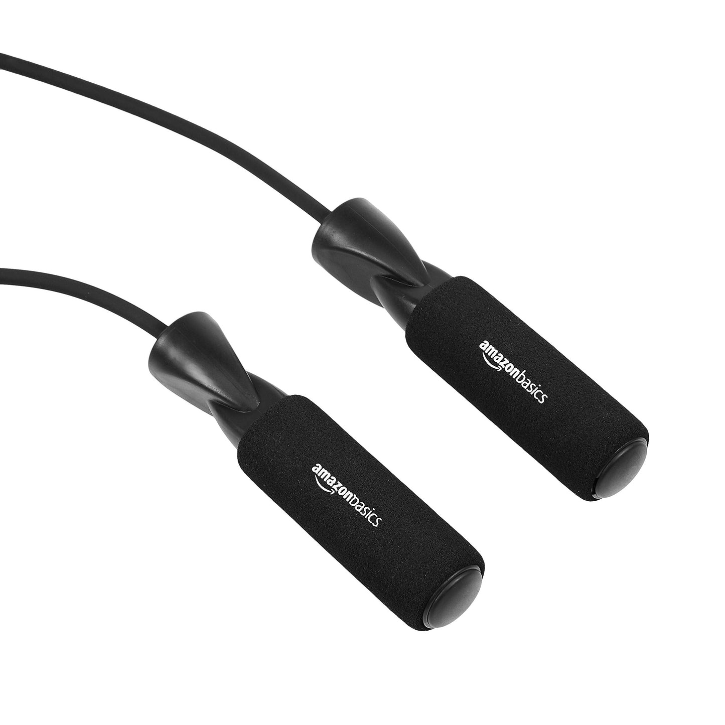 Amazon Basics Jump Rope for Exercise, Cardio and High-Intensity Training, Lightweight with Ball-Bearing Handles, 118 Inches, Black
