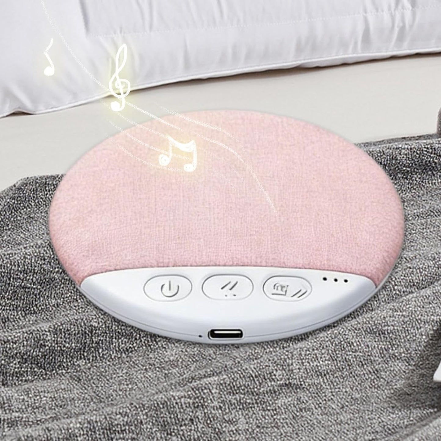 Generic 9.6x9.6x1.1cm Pillow Speakers for Sleeping,Wireless Headphones with Timer,Bone Conduction Under Pillow Speaker