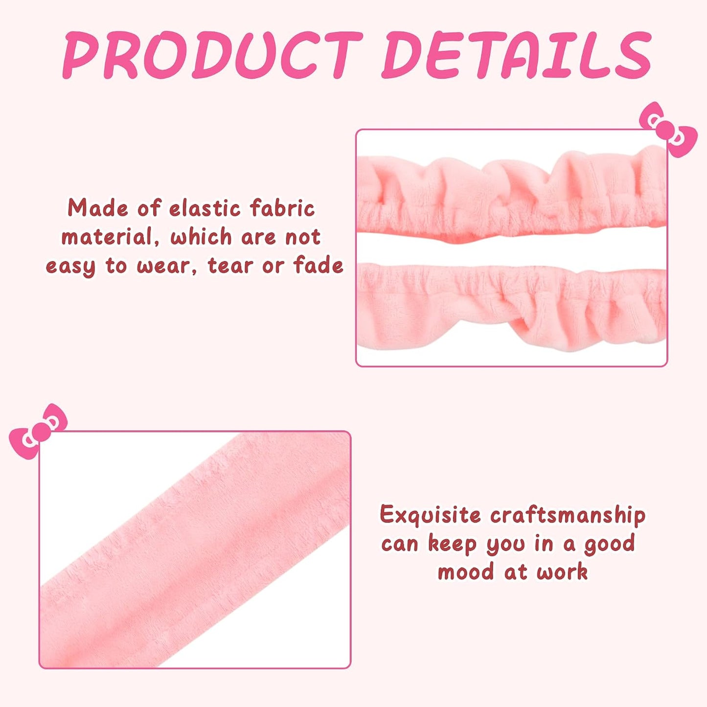 22"-27" Lovely Cute Computer Monitor Cover with Cat Ear Design, Kawaii Display Dust Cover with Furry Design, Elastic