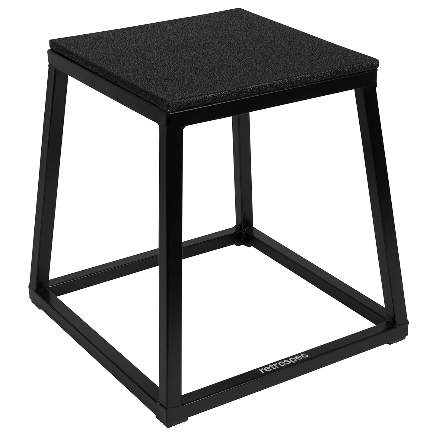 Retrospec Leap Plyo Box Jump Platforms for Home Gym Plyometric Jumping & Jump Box Exercise, 18", Matte Black