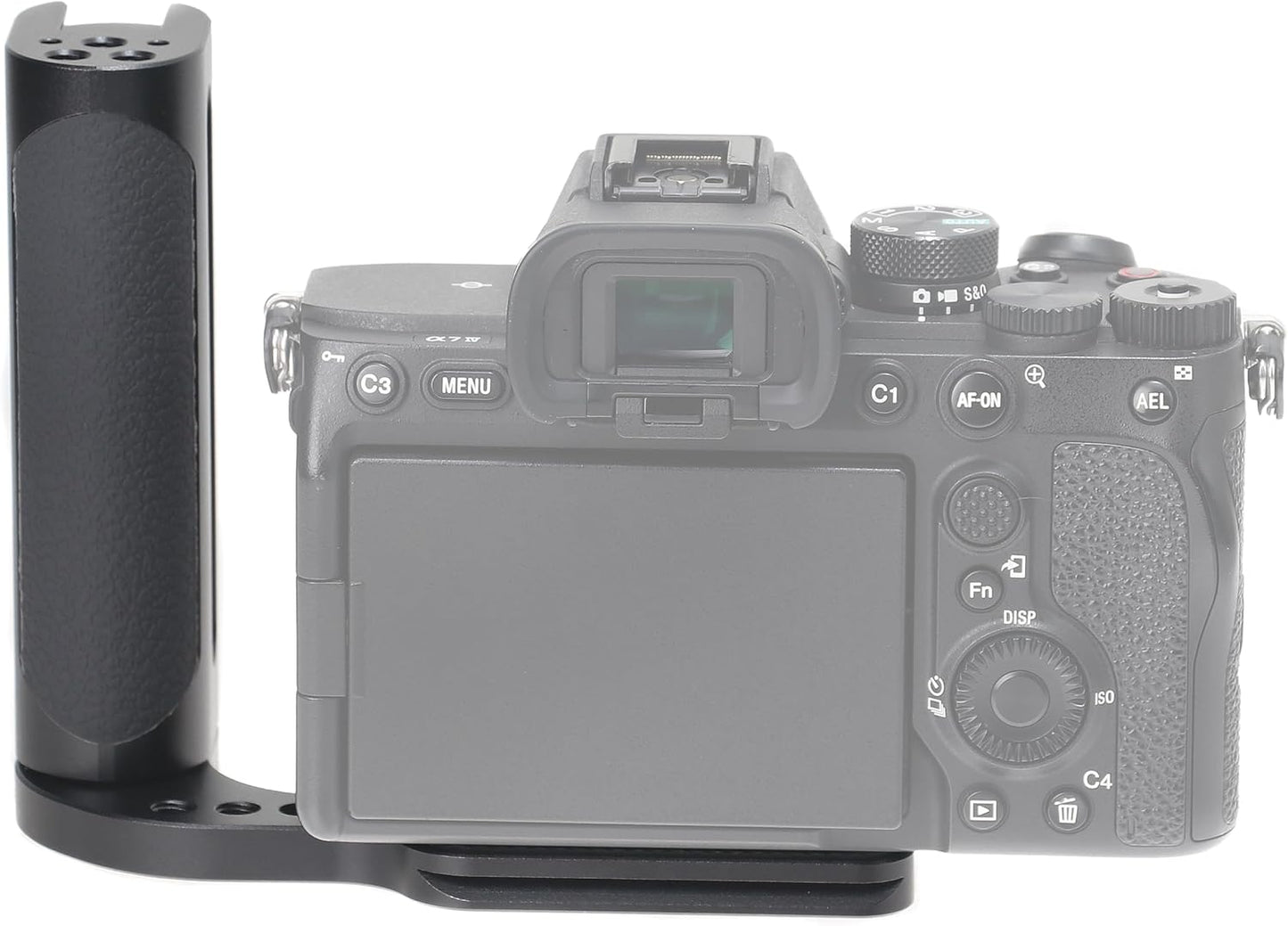 FOTGA 1/4"-20 Universal Side Handle Hand Grip Holder Video Stabilizer with Arca Swiss Base Plate