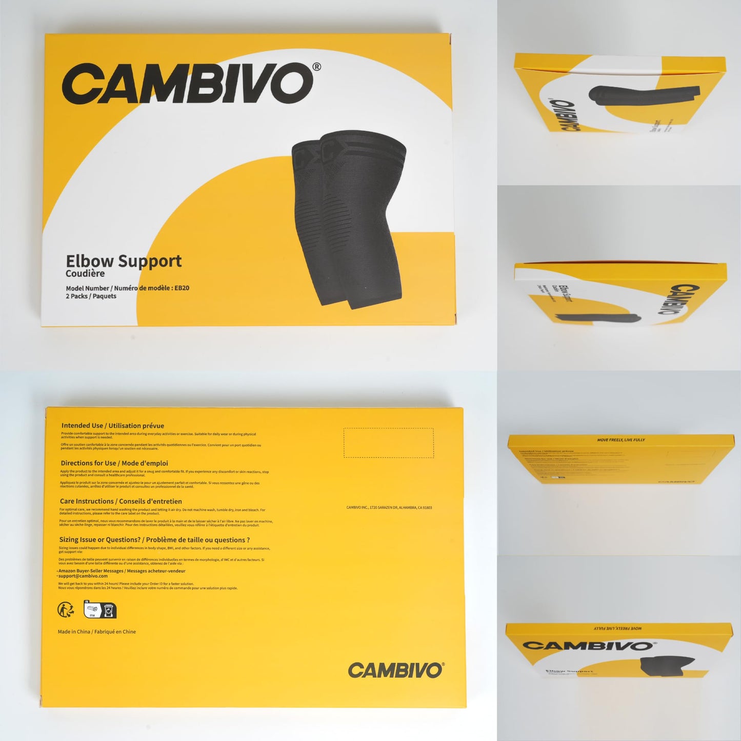 CAMBIVO 2 Pack Elbow Brace for Tennis Elbow & Tendonitis, Compression Sleeve for Golfer's Elbow & Epicondylitis Pain Relief, Breathable 3D Knit Support for Arthritis, Weightlifting, Sports & Daily Wear — Men & Women