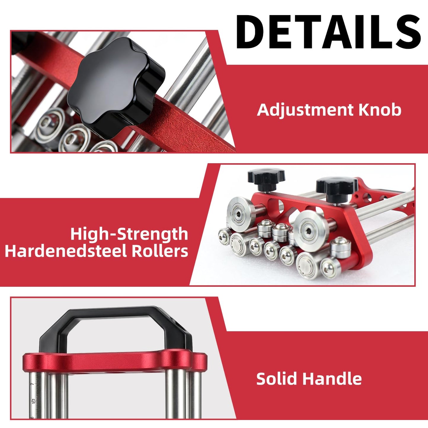 DOLEMODUO Sheet Metal Roller 2 Station Metal Bender, 0-100° Bending Range, Lightweight Portable Metal Sheet Rolling Tool with Clear Scale