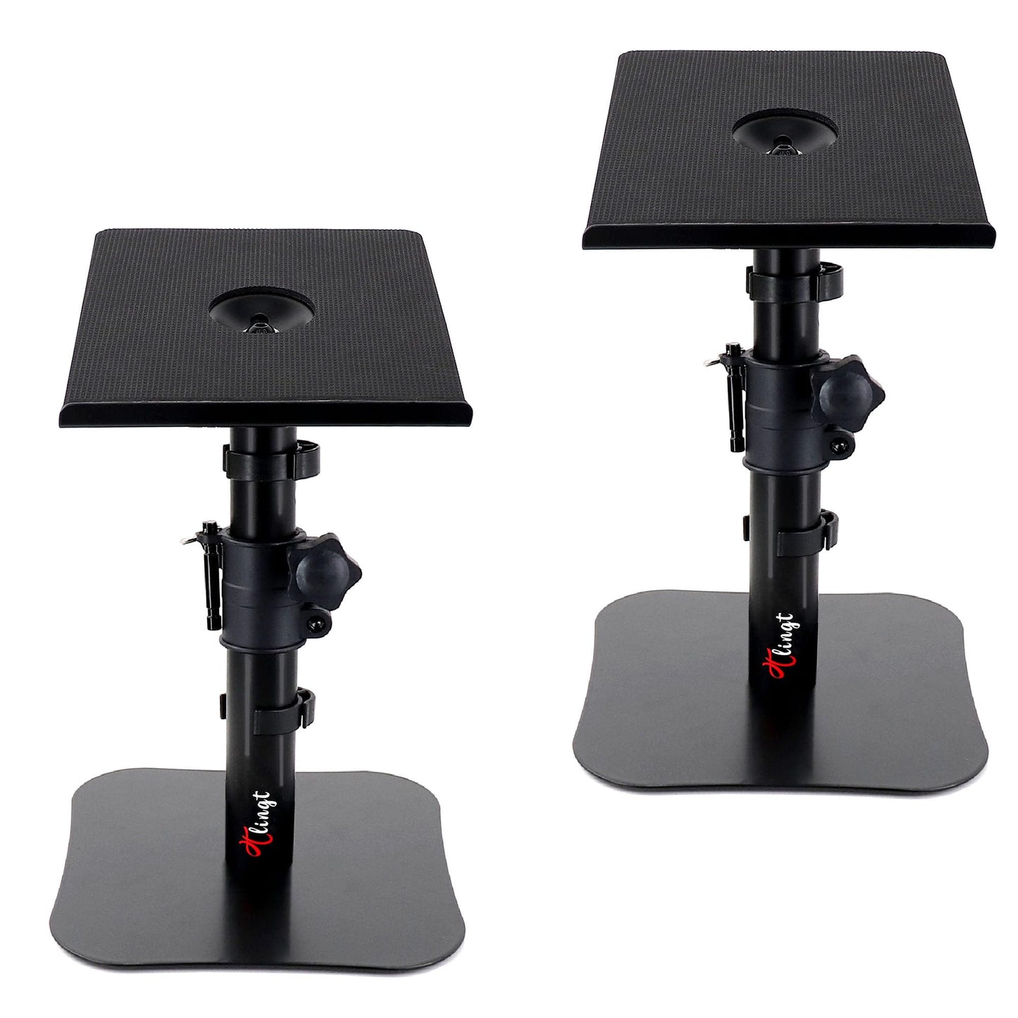 Tlingt Desktop Speaker Stands Pair, Sturdy Flat Base, Height & Tilt Adjusts