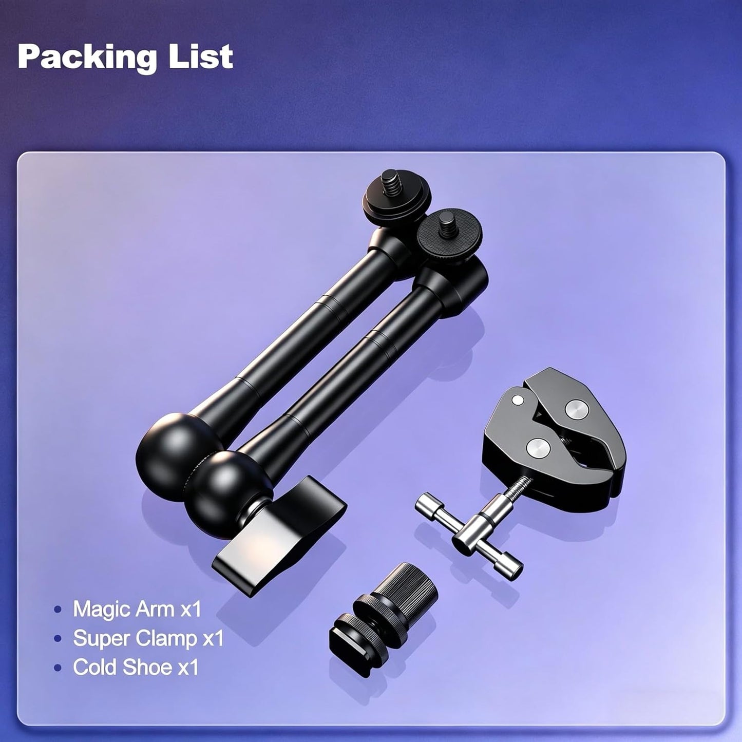 EMART 10inch Articulating Magic Arm Camera Mount with Super Clamp, Friction Power Adjustable Camera Mounts & Clamps
