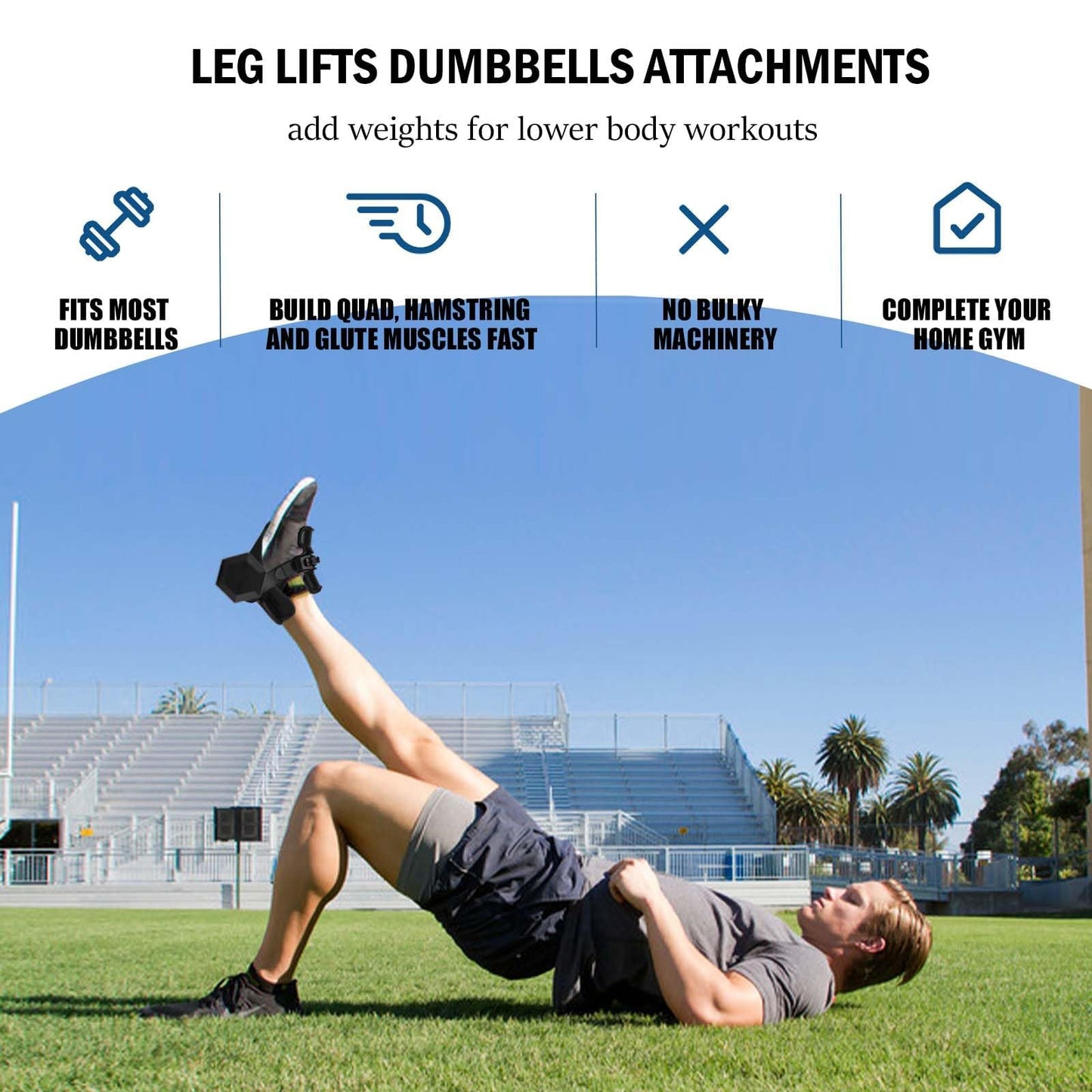 Foot Dumbbell Attachment, Dumbbell Weights for Legs Holder, Weight Training for Legs, Adjustable│1-120 lbs, Leg&Core&All Around Workout, Left/Right Foot
