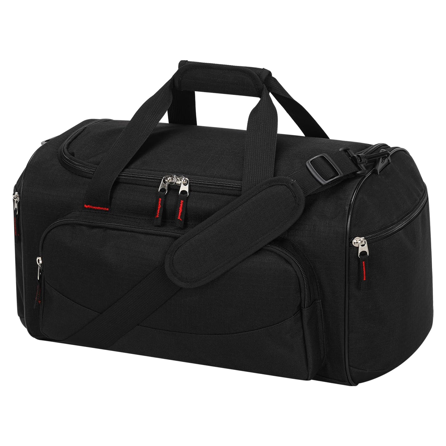 LONALIA 30L Gym Sport Duffle Bag - 17 inch Carry on Weekender Overnight Bag for Travel, Workout, Fitness (Black-30L)
