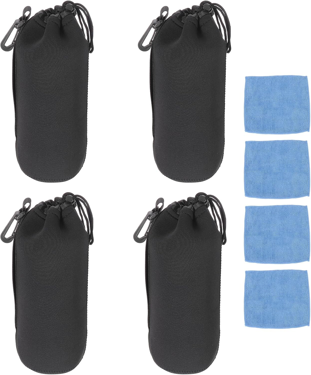 4 4" 10" PATIKIL Pcs Camera Lens Pouch, ID x H Drawstring Lens Pouch Protective Camera Lens Case Bag Soft Plush