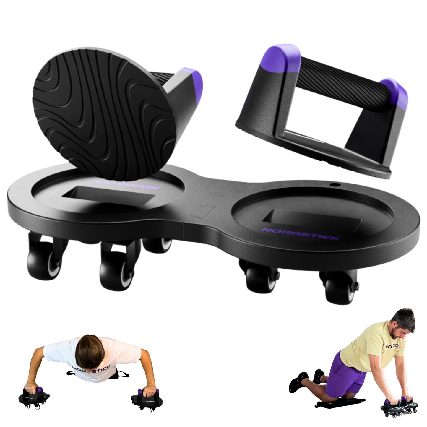 Multi Slider Home Gym Workout Device – All-in-One Core Training System with Push-Up Handles, Multifunctional Ab Roller & Core Sliders for Abs, Full-Body Workout Versatility
