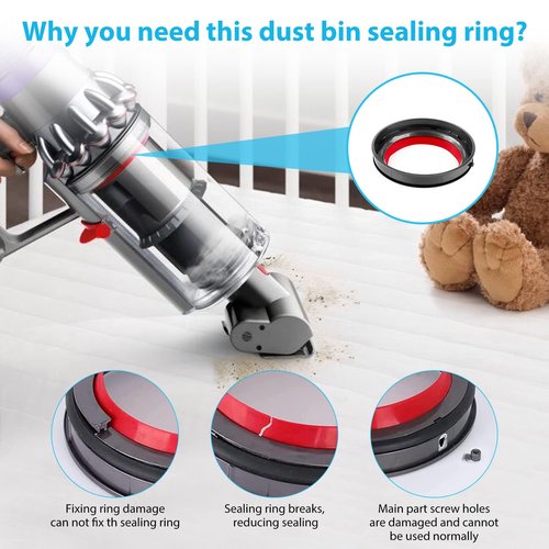 Fixbetter Dust Bin Bucket Top Fixed Sealing Ring for Dyson V11 V15 SV14 SV15 SV22 Vacuum Cleaner Replacement Repair Part Accessories